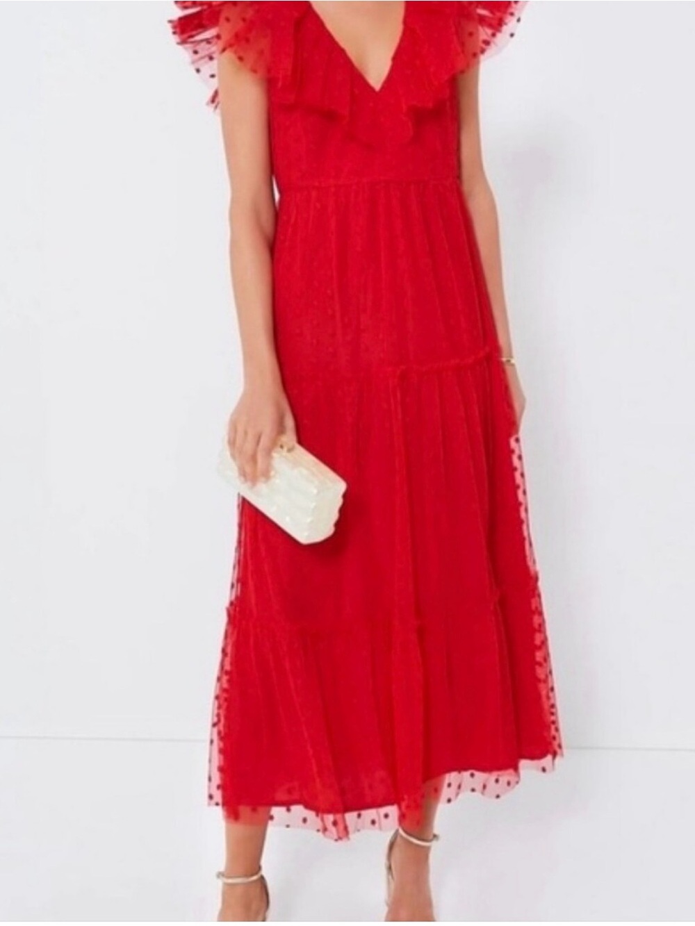 Tuckernuck Vibrant Giselle Ruffle Neck Dress